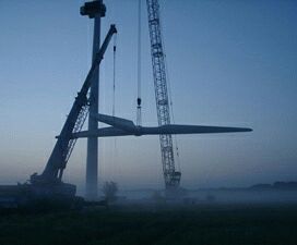 Montage einer Windenergieanlage